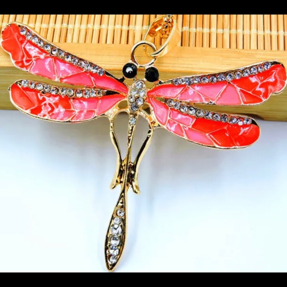 BETSEY JOHNSON~ DragonFLY Necklace - Picture 5 of 7